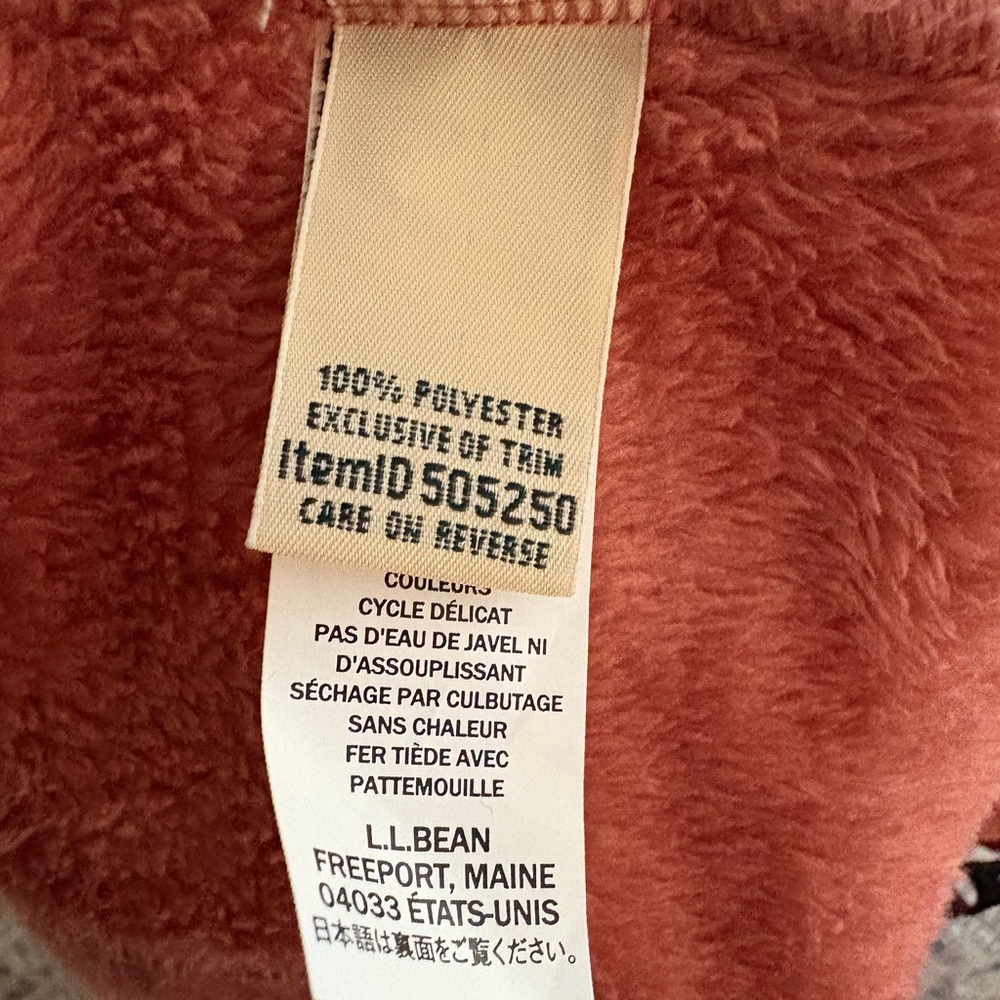 LL Bean Hi-Pile Fleece Jacket - Picture 6 of 6